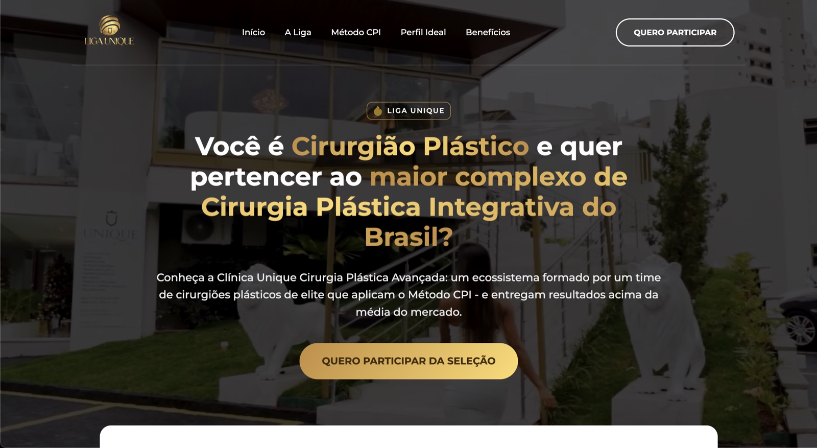 Landing page de campanha com formulário de captura